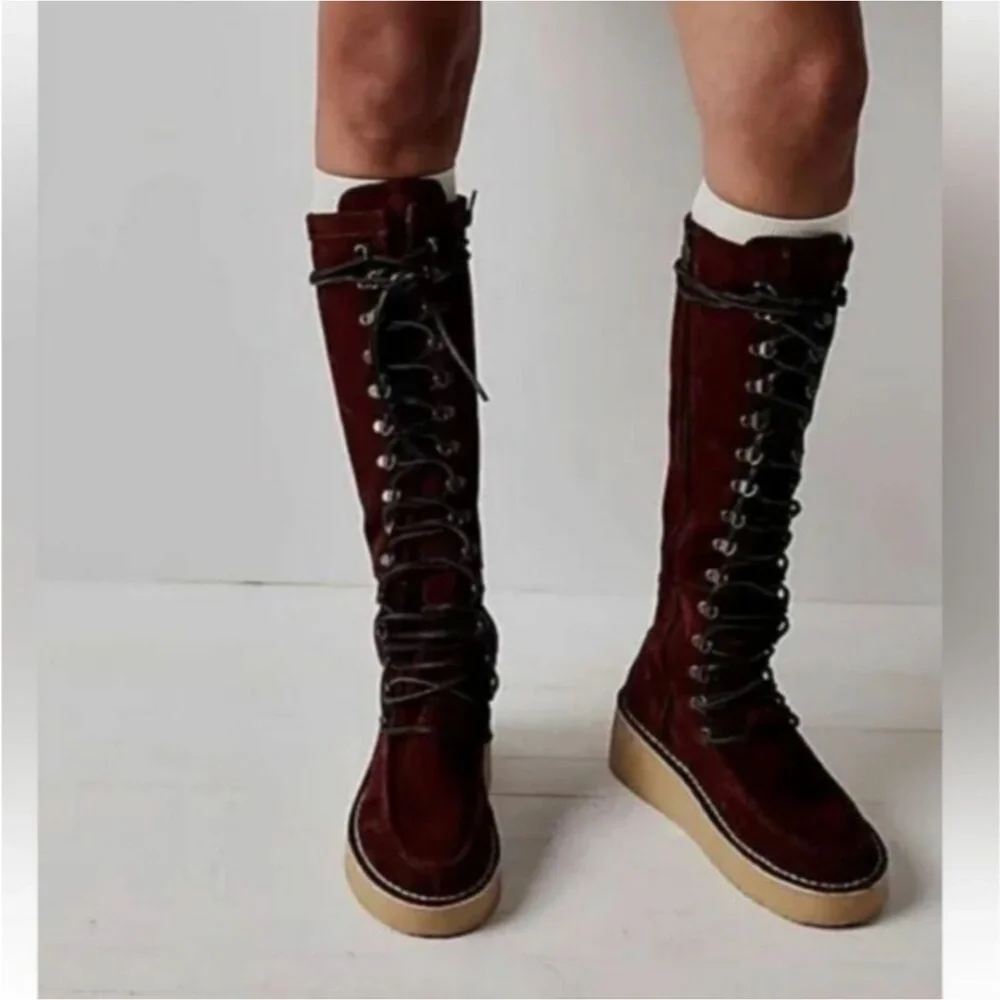 Free People Ava tall lace up boots❤️❤️❤️❤️